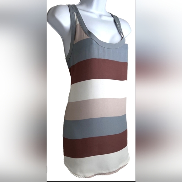 Express Tops - Express Multicolor Striped Tank Top B1